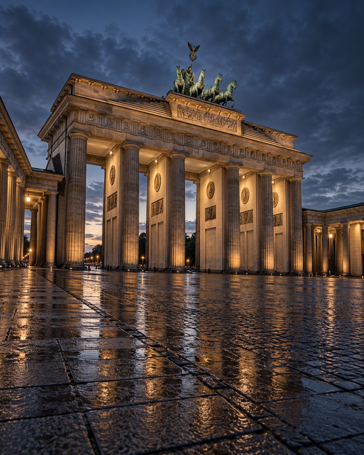 Brandenburger Tor aus markanter schräger Perspektive